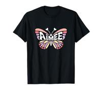 Aimee Butterfly - Personalized Cute Name Word Art T-Shirt