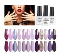 AIMEILI Gel Nail Polish Set, 8ml 12 Colours Soak Off UV LED Gel Nail Polishes Nail Art Gel Polish Gift Kit 19