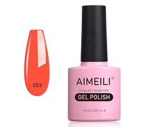 AIMEILI Gel Polish Soak Off UV LED Nail Polish - Neon Orange Zest (053) 10ml