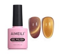 AIMEILI Magnetic Gel Nail Polish Cat Magnet Eye Gel Polish, UV LED Soak Off Glitter Gel Nail Varnish Nail Art Manicure Pedicure, Long Lasting & Easy to Apply - 10ml 728