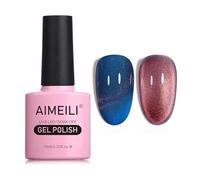 AIMEILI Magnetic Gel Nail Polish Cat Magnet Eye Gel Polish, UV LED Soak Off Glitter Gel Nail Varnish Nail Art Manicure Pedicure, Long Lasting & Easy to Apply - 10ml 761
