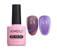 AIMEILI Magnetic Gel Nail Polish Cat Magnet Eye Gel Polish, UV LED Soak Off Glitter Gel Nail Varnish Nail Art Manicure Pedicure, Long Lasting & Easy to Apply - 10ml 739