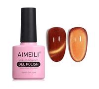 AIMEILI Magnetic Gel Nail Polish Cat Magnet Eye Gel Polish, UV LED Soak Off Glitter Gel Nail Varnish Nail Art Manicure Pedicure, Long Lasting & Easy to Apply - 10ml 729