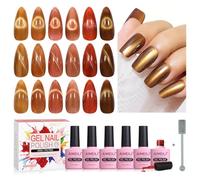 AIMEILI Magnetic Gel Nail Polish Set with Magnetic Stick, 6pcs Cat Eye Gel Nail Varnish UV LED Nail Art Manicure Pedicure, Easy to Apply 10ml - Gift Kit 68