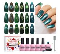 AIMEILI Magnetic Gel Nail Polish Set with Magnetic Stick, 6pcs Cat Eye Gel Nail Varnish UV LED Nail Art Manicure Pedicure, Easy to Apply 10ml - Gift Kit 73