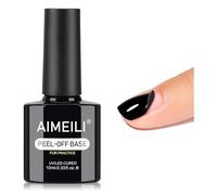 AIMEILI Peelable Base Coat, Nail Gel Polish UV/LED 10ML Clear Peel off Gel Base, Easy Removal Gel Base Coat for Nail Art Beginners, Easy to Apply, No Chips