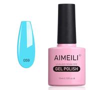 AIMEILI Soak Off UV LED Blue Gel Nail Polish - Neon Pacific (059) 10ml