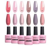 AIMEILI Soak Off UV LED Pastel Nude Gel Nail Polish Multicolour/Mix Colour/Combo Colour Set Of 6pcs X 10ml - Kit 22