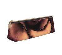 AIMeinn Gothic Rose Print High Capacity Leather Pencil Case 8.3 X 2.2 X2.4in School Travel Makeup Organization