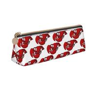AIMeinn Red Lobster Print Print High Capacity Leather Pencil Case 8.3 X 2.2 X2.4in School Travel Makeup Organization