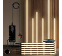 AIMENGTE COB LED Strip, 1M 6 Rolls Natural White Cuttable Led Light Strips, 12V Cabinet Light with Touch and Hand Sweep Dimmer for Wine Cabinets, Shelves, Cupboards, Kitchen