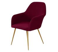 AIMENJOY Dining Room Chair Covers Slipcovers, Stretch Removable Dining Chair Protector Decoration Cover with Armrest Seat Slipcover for Living Room, Kitchen, Hotel, Office (Wine Red,2)