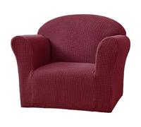 AIMENJOY Kids Sofa Cover High Stretch Children's Chair Cover Mini Size Sofa Slipcovers, 1 Seat Armchair Couch Cover for Children/Toddlers/Baby (Wine red)