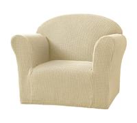 AIMENJOY Kids Sofa Cover High Stretch Children's Chair Cover Mini Size Sofa Slipcovers, 1 Seat Armchair Couch Cover for Children/Toddlers/Baby (Beige)