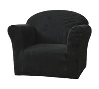 AIMENJOY Kids Sofa Cover High Stretch Children's Chair Cover Mini Size Sofa Slipcovers, 1 Seat Armchair Couch Cover for Children/Toddlers/Baby (Black)
