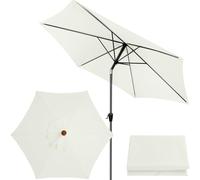 AIMENJOY Replacement Parasol Canopy, Parasol Cover 2M / 2.7M / 3M 6 Arms Replacement Fabric Cover for Garden Umbrella, Anti-ultraviolet, Waterproof (2.7M / 8.9Ft,Beige)