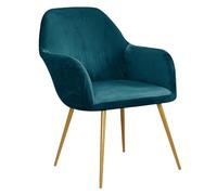 AIMENJOY Velvet Chair Covers High Stretch Chair Covers Dining Chair Covers with Armrest Office Chair Cover Removable Chair Seat Covers for Dining Room Living Room Kitchen Hotel (Deep Teal,2)