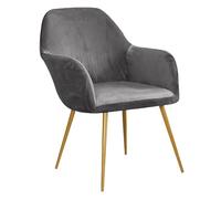 AIMENJOY Velvet Chair Covers High Stretch Chair Covers Dining Chair Covers with Armrest Office Chair Cover Removable Chair Seat Covers for Dining Room Living Room Kitchen Hotel (Grey,2)