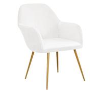 AIMENJOY Velvet Chair Covers High Stretch Chair Covers Dining Chair Covers with Armrest Office Chair Cover Removable Chair Seat Covers for Dining Room Living Room Kitchen Hotel (White,1)