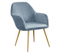 AIMENJOY Velvet Chair Covers High Stretch Dining Chair Covers with Armrest Office Chair Cover Removable Chair Seat Covers for Dining Room Living Room Kitchen Hotel (Blue, 2 Pack)