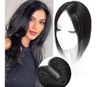 Aimeolyn Real Human Hair Extensions for Women No Bangs Hair Extensions for Women Hair Extensions for Thinning Haisr Lace Base 12 Inch