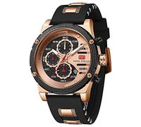 AIMES Mens Watches for Men Casual Chronograph Waterproof Sport Military Watch Analog Quartz Movement Stylish Luxury Dress Wrist Watch Elegant Gift Watch for Men