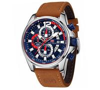 AIMES Mens Watches for Men Casual Chronograph Waterproof Sport Military Watch Analog Quartz Movement Stylish Luxury Dress Wrist Watch Elegant Gift Watch for Men