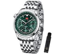AIMES Mens Watches for Men Casual Chronograph Waterproof Sport Military Watch Analog Quartz Movement Stylish Luxury Dress Wrist Watch Elegant Gift Watch for Men