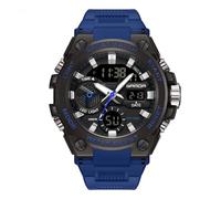 AIMES Men's Watches Sports Outdoor Waterproof Military Watch for Men Large Dual Display Date Multi Function Casul Work Wristwatch Tactics LED Alarm Stopwatch, 3311-Blue, sports casual fashion outdoor