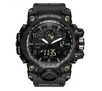 AIMES Mens Watches Sports Outdoor Waterproof Military Watch for Men Tactical Watch Analog Digital Date Alarm Stopwatch Multi-Function Tactics Big Face Wristwatch for Men, black-3169, Sport Casual