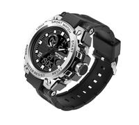 AIMES Military Watches for Men Outdoor Sports Digital Watch Tactical Army Wristwatch LED Stopwatch Waterproof Military Watches for Men, Silver, Digital