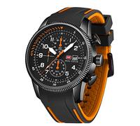 AIMES Watch for Men Military Sport Waterproof Chronograph Mens Watches Analog Quartz Luminous Date Classic Stylish Fashion Casual Designer Wrist Watch Elegant Gift for Men, black orange, Fashion