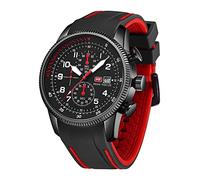 AIMES Watch for Men Military Sport Waterproof Chronograph Mens Watches Analog Quartz Luminous Date Classic Stylish Fashion Casual Designer Wrist Watch Elegant Gift for Men, black red 2, Fashin Casual