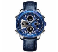 AIMES Watch for Men Military Sport Waterproof Chronograph Mens Watches Analog Quartz Luminous Date Classic Stylish Fashion Casual Designer Wrist Watch Elegant Gift for Men, N-Silver blue, Fashion