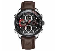 AIMES Watch for Men Military Sport Waterproof Chronograph Mens Watches Analog Quartz Luminous Date Classic Stylish Fashion Casual Designer Wrist Watch Elegant Gift for Men, N-Silver black, fashion