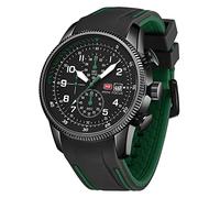 AIMES Watch for Men Sport Military Waterproof Chronograph Mens Watches Analog Quartz Big Face Classic Stylish Fashion Casual Designer Business Work Wrist Watch Elegant Gift for Men, black green, Sport