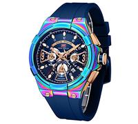 AIMES Watch for Men Sport Military Waterproof Chronograph Mens Watches Analog Quartz Big Face Classic Stylish Fashion Casual Designer Business Work Wrist Watch Elegant Gift for Men, B2-Symphony blue,