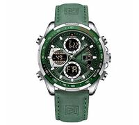 AIMES Watch for Men Sport Military Waterproof Chronograph Mens Watches Analog Quartz Big Face Classic Stylish Fashion Casual Designer Business Work Wrist Watch Elegant Gift for Men, N-Silver Green,