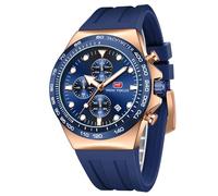 AIMES Watches for Men Analog Quartz Chronograph 30M Waterproof Luminous Silicone Strap Big Face Mens Watches Business Work Sport Casual Fashion Designer Dress Men's Wrist Watches Elegant Gift for Men,