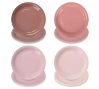 AimFun Gradient Pink Paper Plates - 9 Inch Disposable Dinner Plates for Wedding, Baby Showers & Parties (48, Dusty Pink)