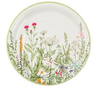 AimFun Wildflower Party Plates 9" Floral Paper Plates Botanical Green Leaves Herbs Disposable Flower Party Supplies Spring Summer Vintage Garden Decorative Dinner Dessert Plates