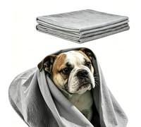 AiMgFUN 2 Pack Dog Towels for Drying Dogs Absorbent Dogs Bath Towel Quick Drying 26 x 17 Inch Soft Pet Grooming Towel Dog Shower and Bath Supplies, Grey