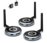 AIMIBO Wireless HDMI Transmitter and 2 Receivers 5.8G - Up to 6 TVs - Streaming 1080P@60Hz Video Wireless HDMI Extender Adapter for Laptop, PC, Camera to Multiple TVs, Projector, Display - 165FT/50M