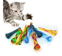 AIMICOCA 30 Pack Cat Tube Spring Toy, Interactive Cat Toy for Indoor Cats, BPA-Free Colorful Cat Plastic Coil for Kittens to Swat, Bite, Hunt (Random Color)