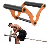 AimiDream V Bar Landmine Handle Attachment for Barbell Bar, Solid Multi-Grip Landmine Handle Attachment with Non-Slip Rubber Handle, Fits Olympic Bars Strength Training Bars (Yellow)