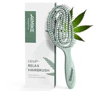AIMIKE Detangler Hair Brush for Thick Hair, Curved Vented With Soft Bristles, Glide Through Tangles With Ease for Women, Men & Kids, Wet Hair Detangler