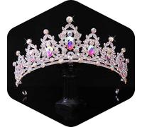 Aimilcall Crystal Tiaras and Crowns for Women - Wedding and Birthday Party Princess Crown Hair Accessories For Wedding, Prom, Pageant Celebration Party A3, M, Alloy, alloy