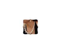 Aimimier 1920s Vintage Big Faux Pearl Strand Necklace with Earrings Set Large Chunky Pearl Choker Statement Chain for Women