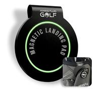 Aiming Fluid Golf Magnetic Golf Bag Landing Pad - Magnetic Plate with Strong Attachment for an Easy Grab-and-Go Tool, Includes Gear Utility Pouch, Accessory Holder, Ideal Gift for All Golfers-Black