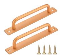 AIMIXUN 2 PCS Barn Door Handle, Closet Door Handle, Aluminum Alloy Drawer Handles Modern Kitchen Handles Sliding Door Pull Handles for Cabinet Shed Drawer Wardrobe, 18cm/7 Inch-Gold